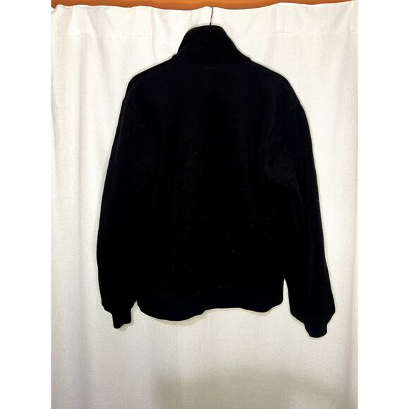 Vintage Cabela's Fleece Polartec Black Blue Made In USA ZIp Up Jacket - Picture 6 of 9